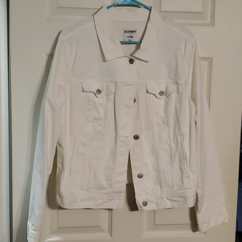 White jean jacket